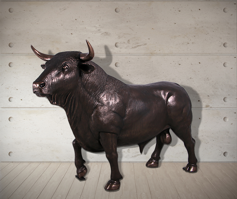 Life-Size Spanish Bull Statue