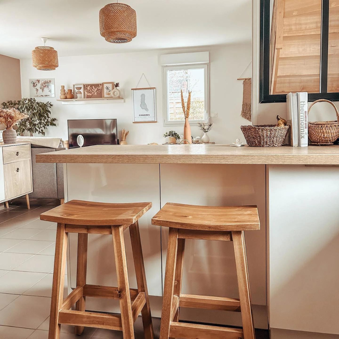 Ongo Teak Bar Stuhl