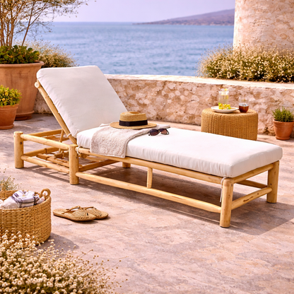 Bella Teak Sun Lounger.