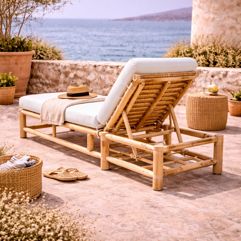 Bella Teak Sun Lounger.