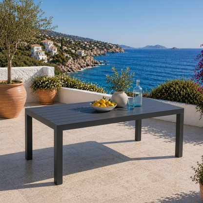 ALUMIIUM EXTENDABLE TABLE CHARCOAL