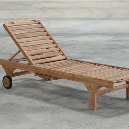 Teak-Sonnenliege