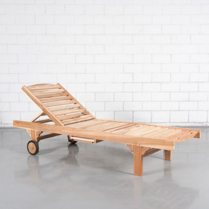 Teak Sun Lounger.