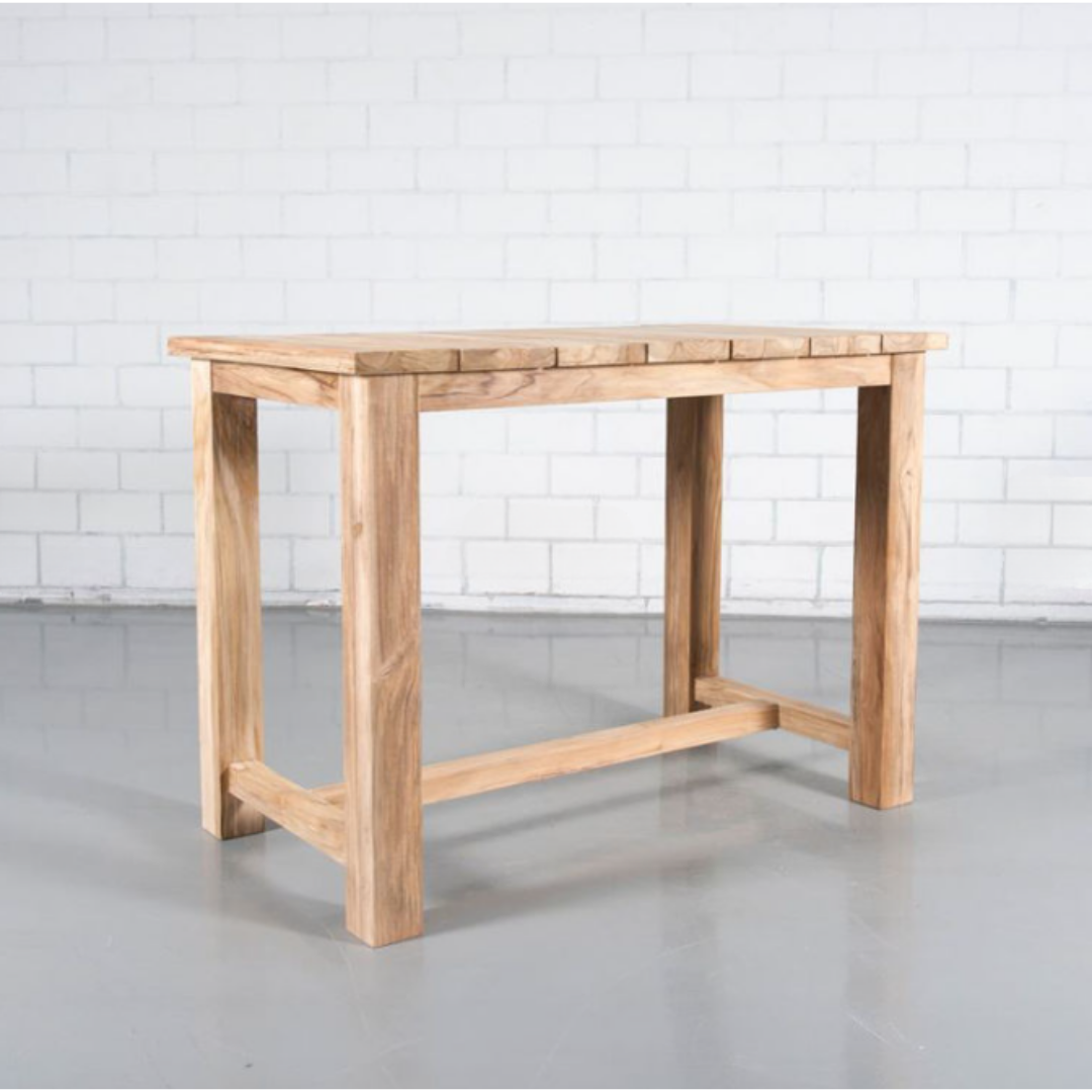 Mesa de bar de teca