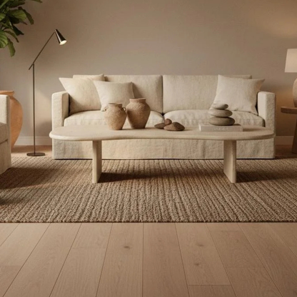 Microcement Center Table Bone