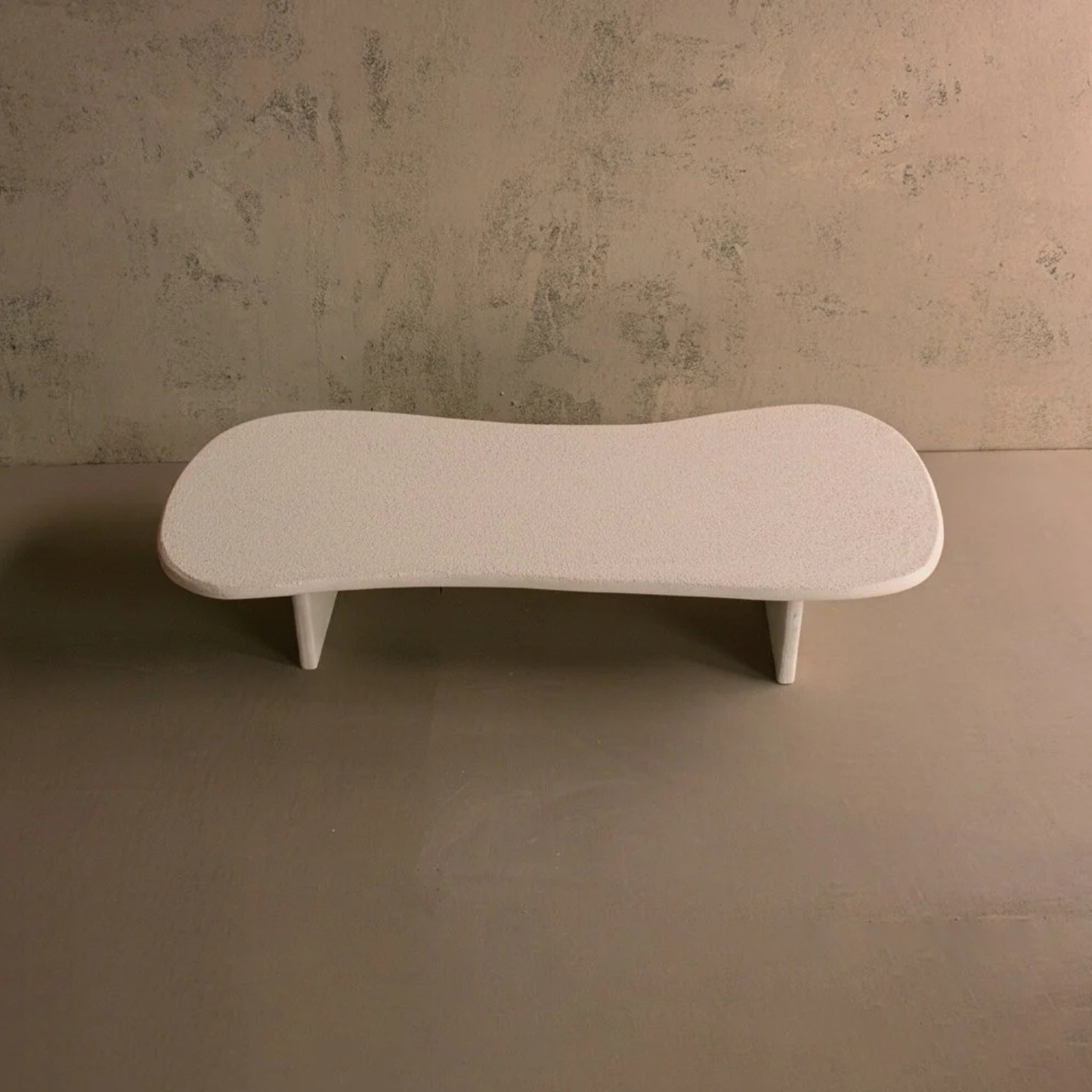 Microcement Center Table Bone
