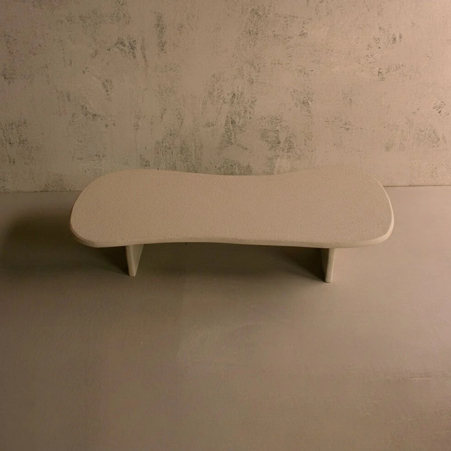Microcement Center Table Bone