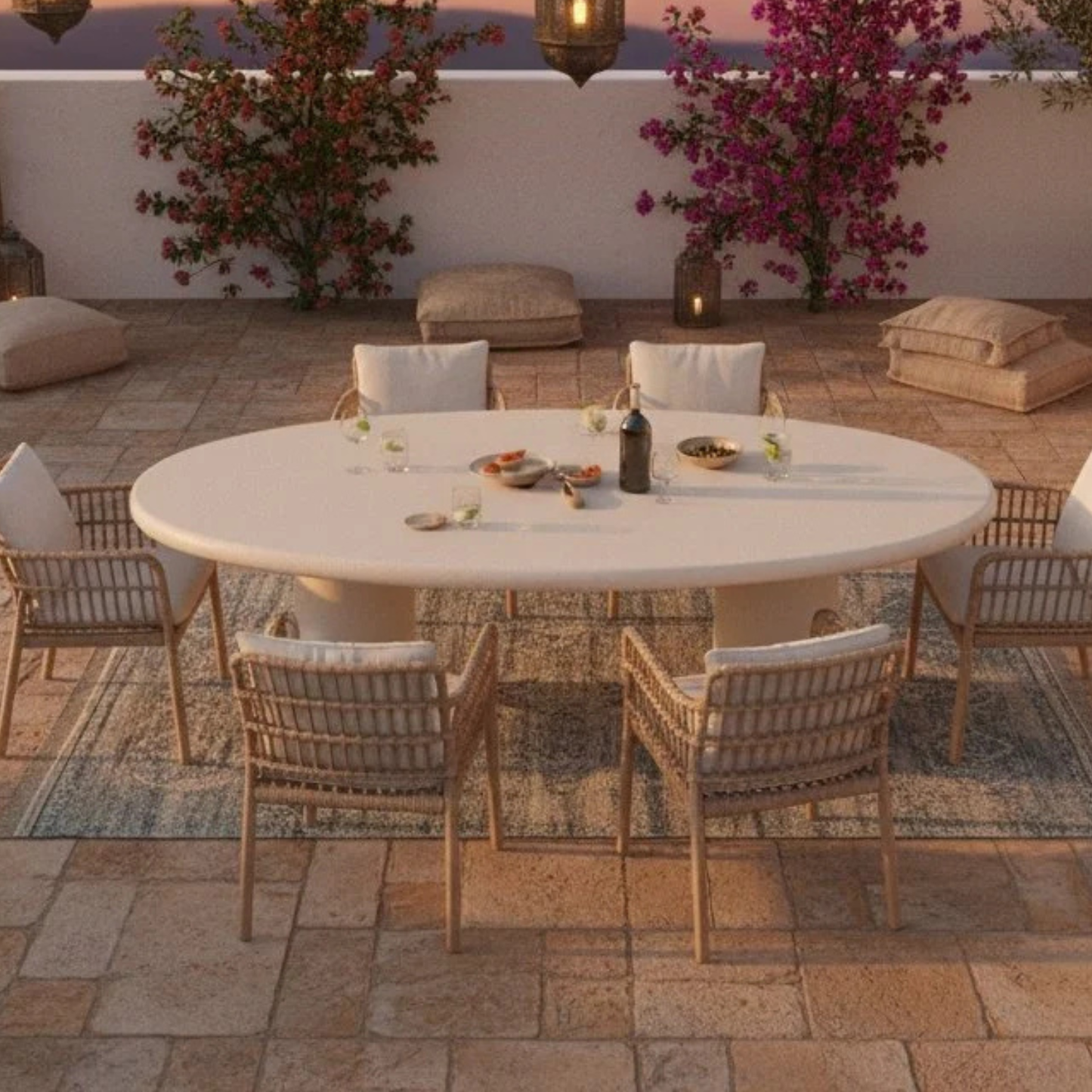 Microcement Dining Table Oval