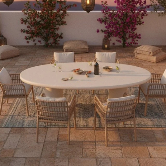 Microcement Dining Table Oval