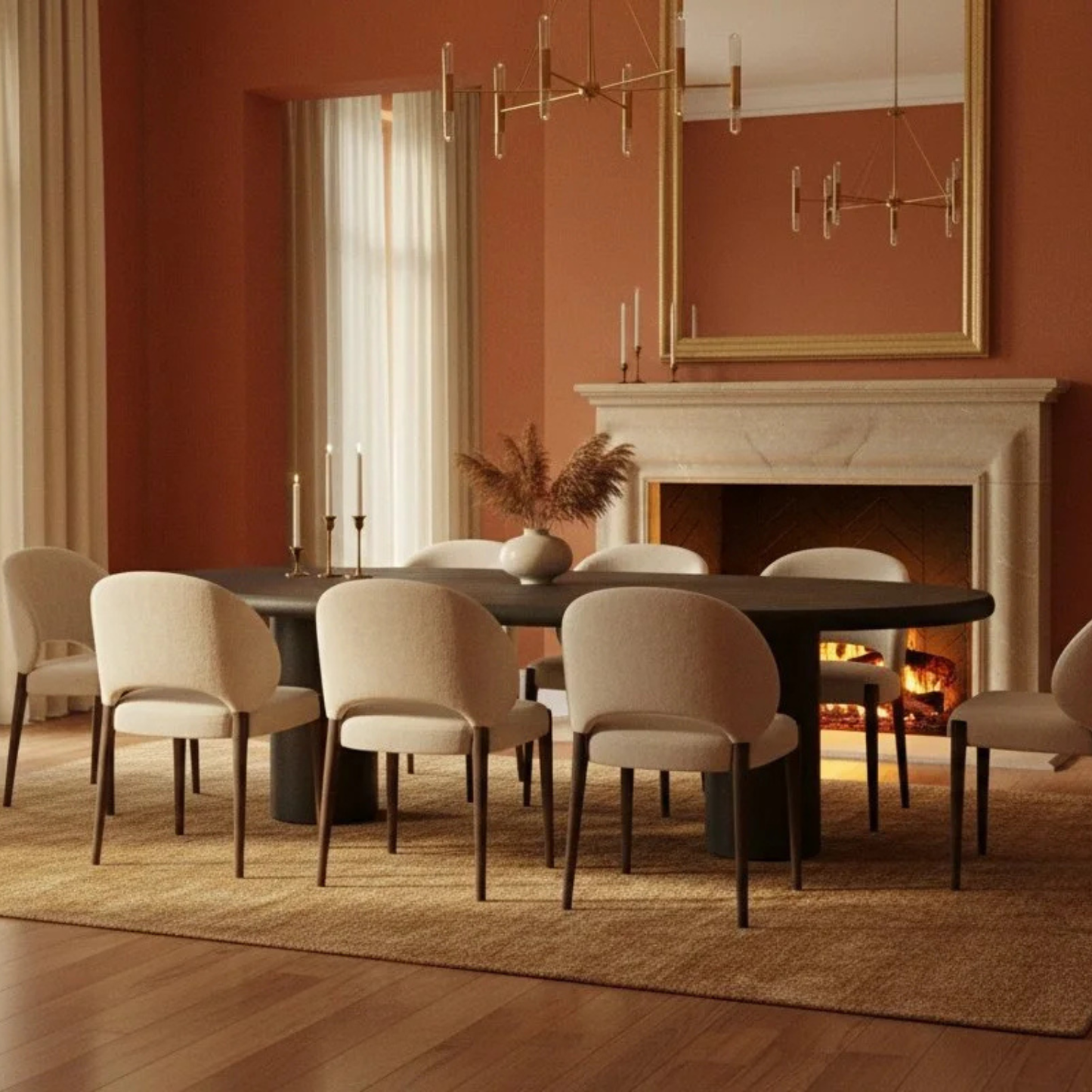 Microcement Dining Table Oval