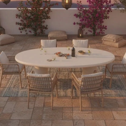 Microcement Dining Table Oval