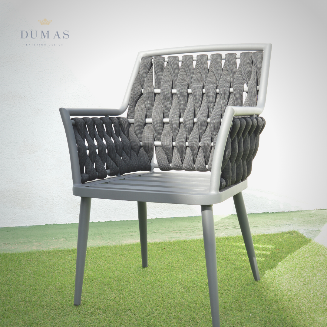 Dark Turquoise Premium Rope Chair | Vertical Weaving
