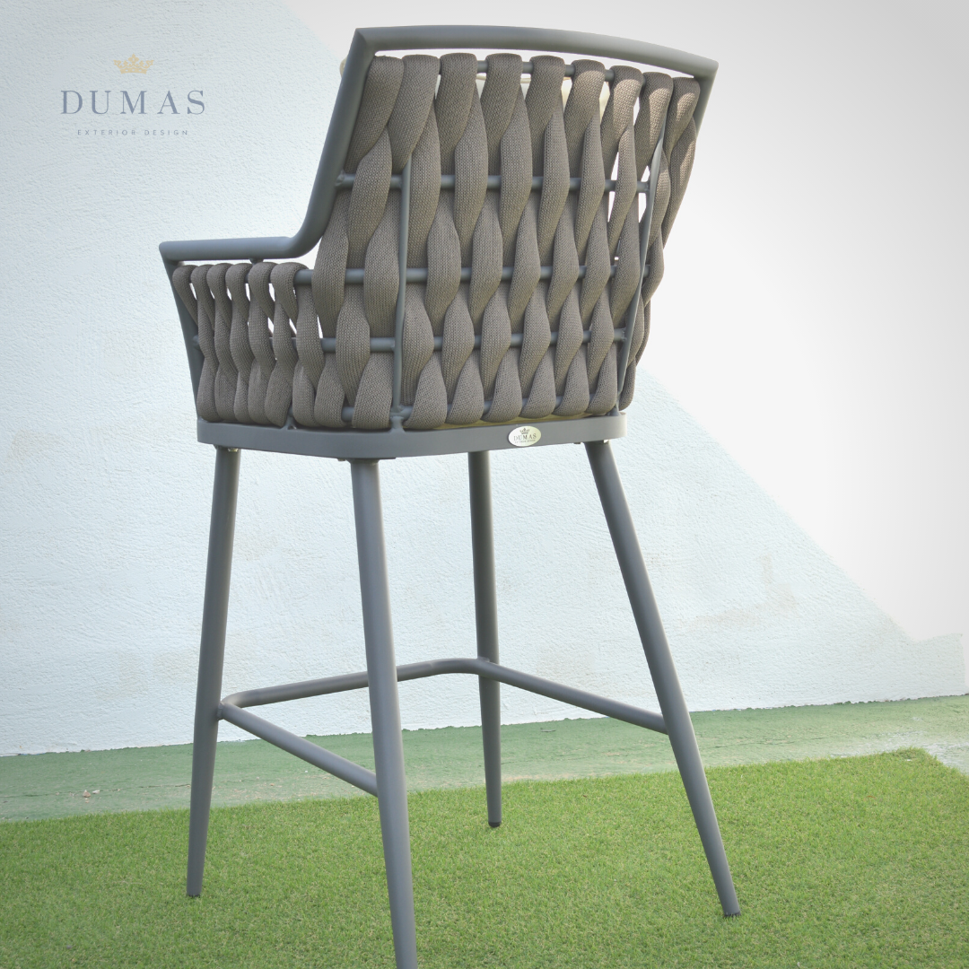 Light Goldenrod Premium Rope Stool | Vertical Weaving