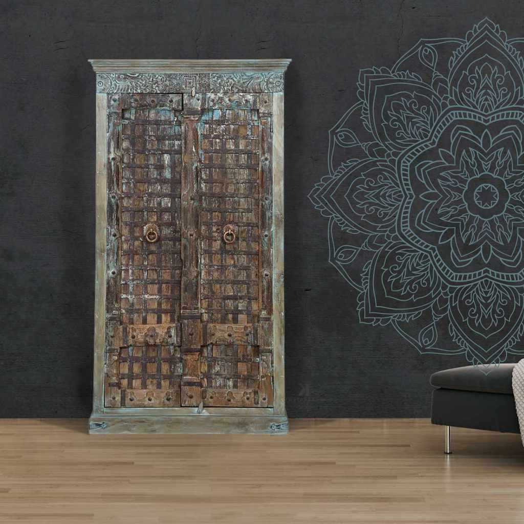 Indischer Almirah-Schrank - Jodhpur 1900-1920