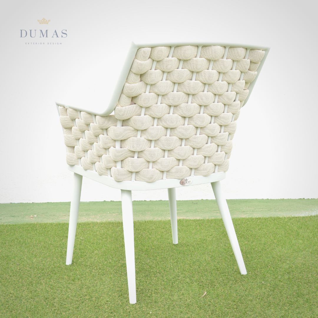 Medium Turquoise Premium Rope Chair | Horizontal Weaving