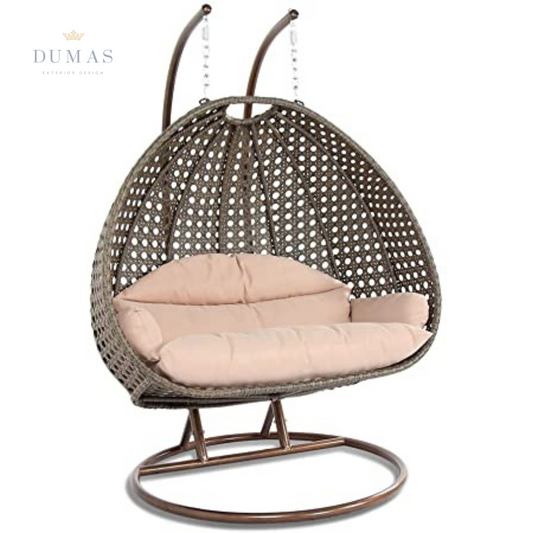 Gray Classic Double Swing Chair