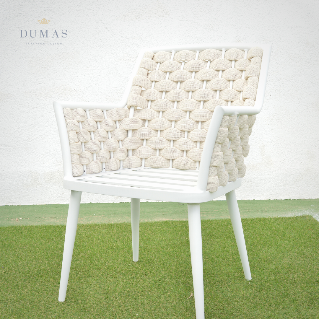 Dark Turquoise Premium Rope Chair | Horizontal Weaving