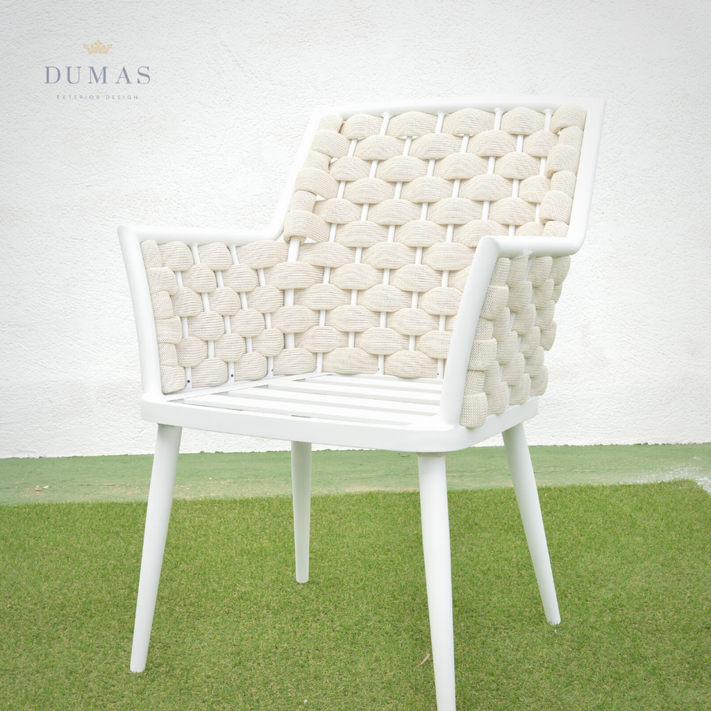 Dark Turquoise Premium Rope Chair | Horizontal Weaving