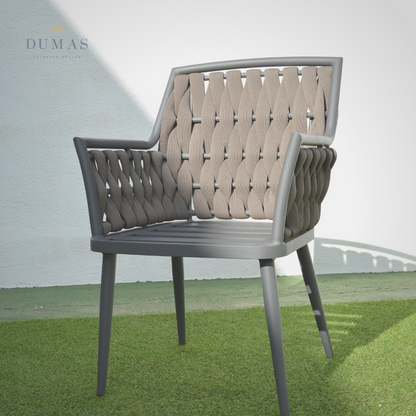 Dark Turquoise Premium Rope Chair | Vertical Weaving