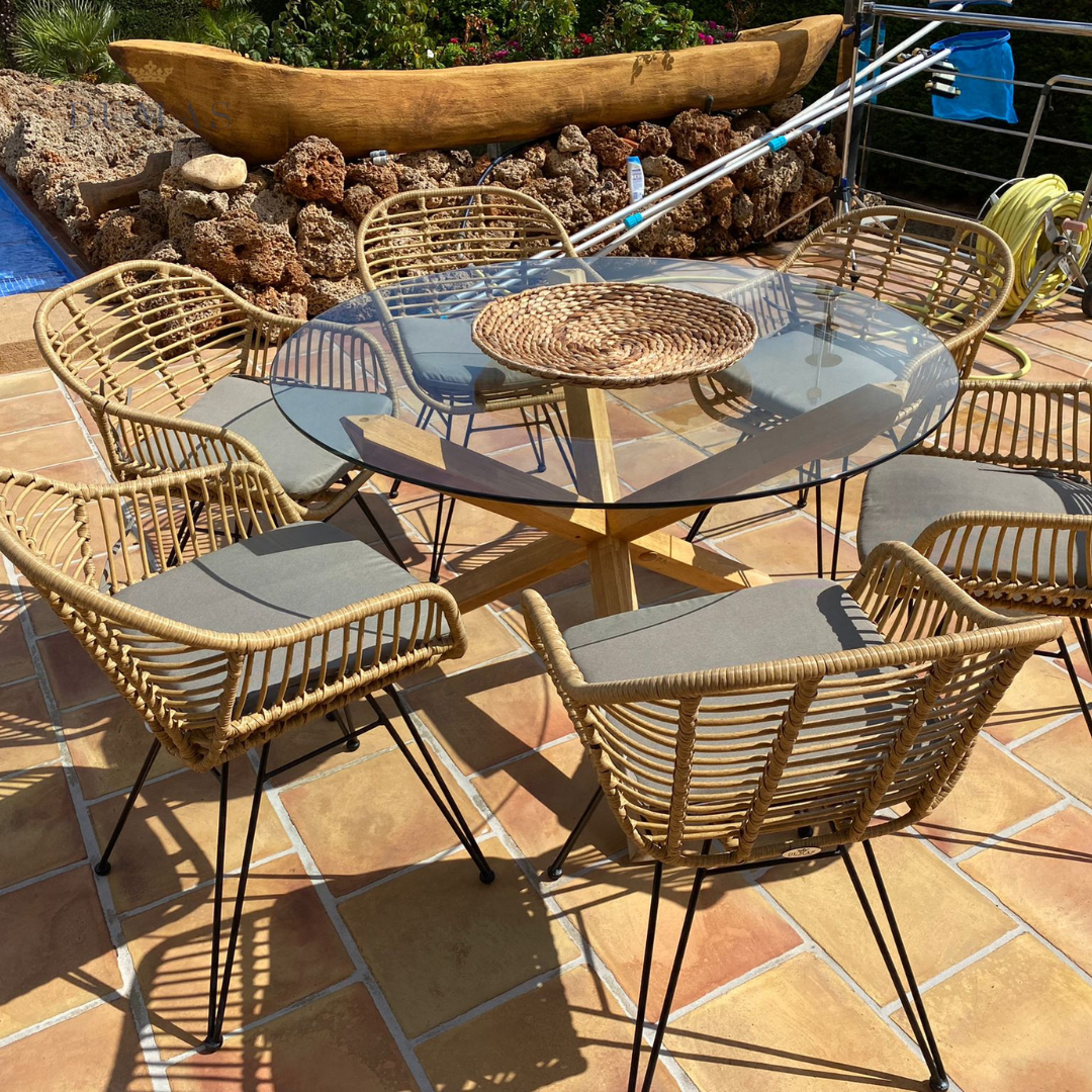 Rosy Brown Bali Dining Chair
