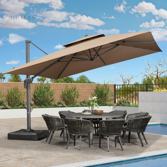 Dark Gray Cantilever Umbrella