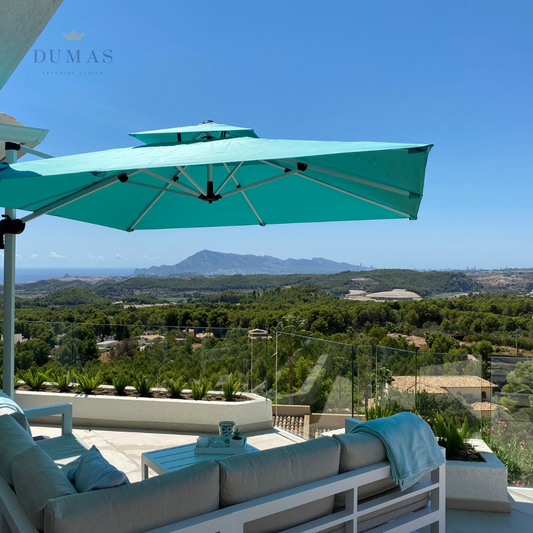 Steel Blue Cantilever Umbrella