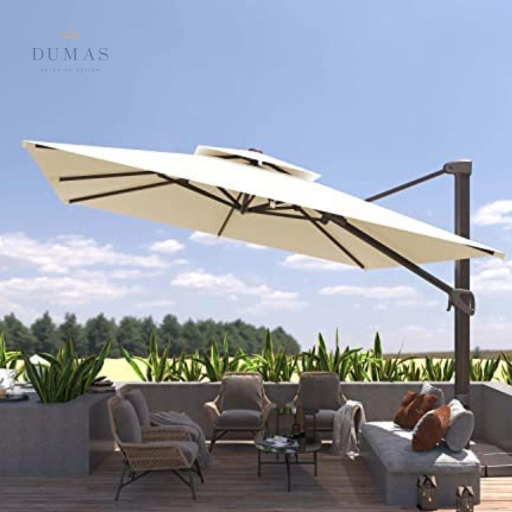 Light Steel Blue Cantilever Umbrella