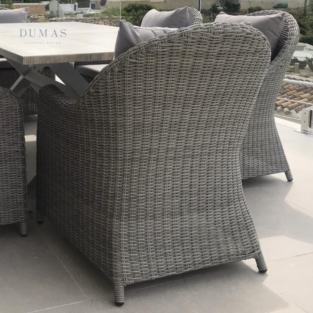Dim Gray Poly Rattan Deluxe Chair