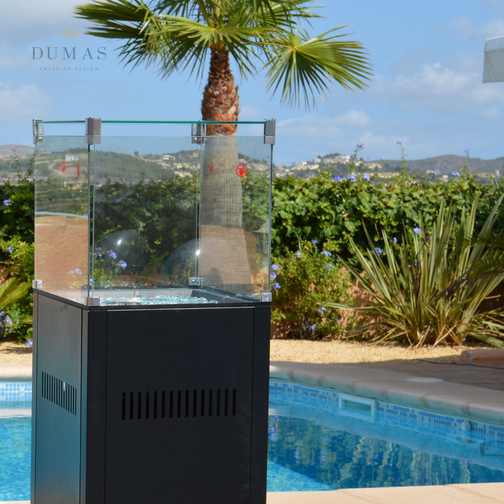 Dark Slate Gray Outdoor Gas Heater - The Cubic