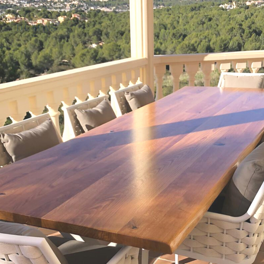 Dim Gray Oak Wooden Dining Tables
