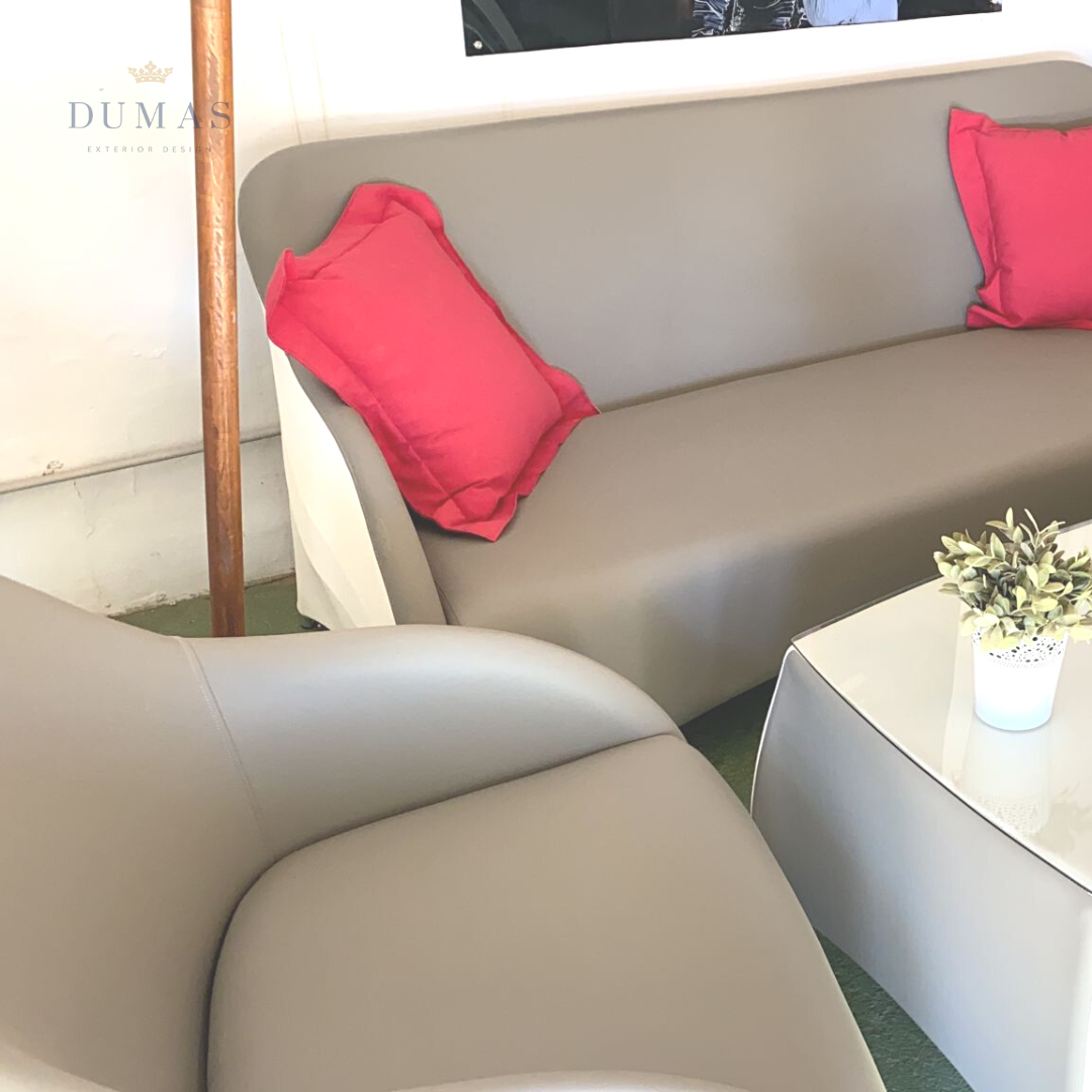 Rosy Brown Upholstered Lounge Set