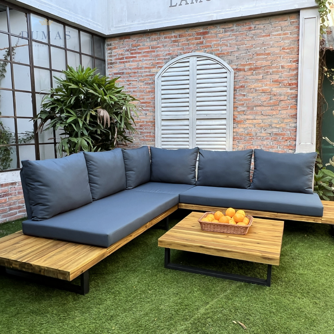 Dark Slate Gray Suar Modular Corner Set