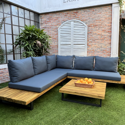 Dark Slate Gray Suar Modular Corner Set