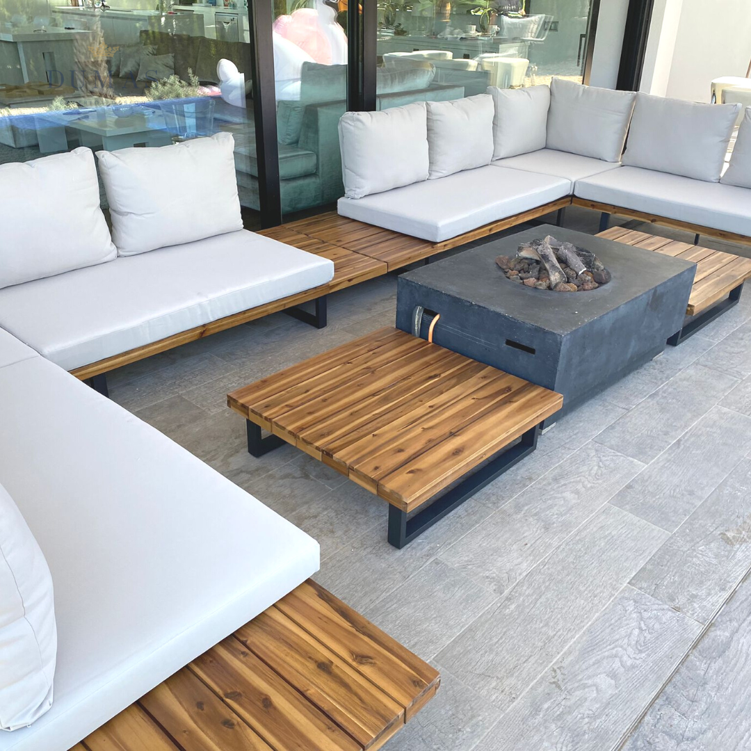 Light Gray Suar Modular Corner Set