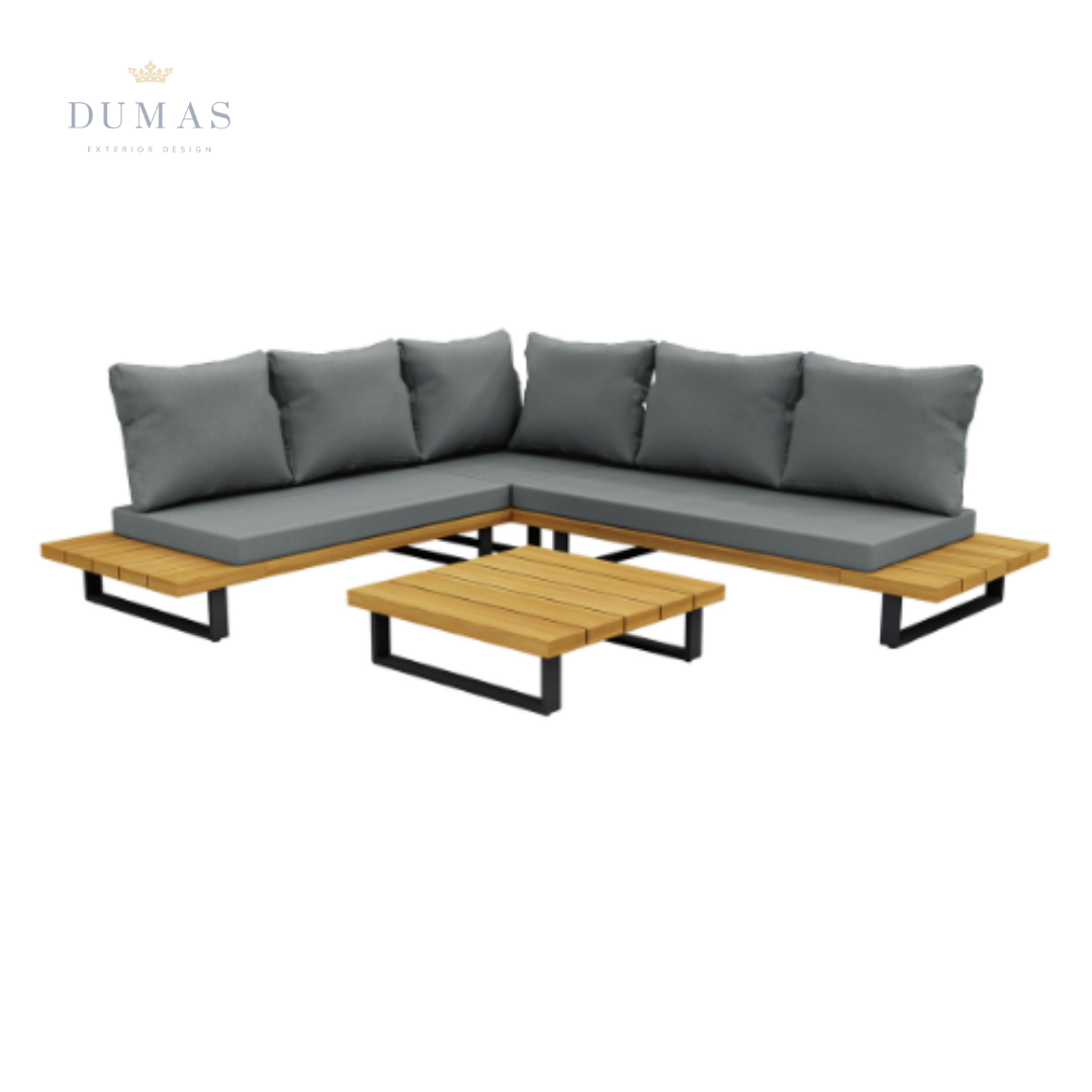 Dim Gray Suar Modular Corner Set
