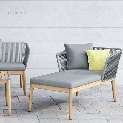 Light Gray Suar & Rope Lounge Set